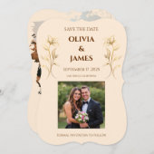 Terracotta Boho Enregistrer la carte de date pour (Devant / Derrière)