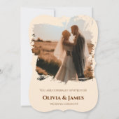 Terracotta Boho Enregistrer la carte de date pour (Dos)