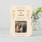 Terracotta Boho Enregistrer la carte de date pour (Debout devant)