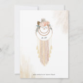 Terracotta Boho Faire-part de mariage Floral (Dos)