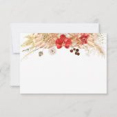 Terracotta Boho Fête des mariées Merci Cartes (Dos)