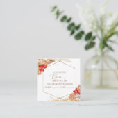 Terracotta Boho Floral Devinez Combien De Cartes D (Debout devant)