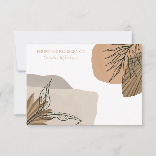 Terracotta Boho Floral Pampas Bedankkaart (Voorkant)