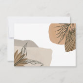 Terracotta Boho Floral Pampas Bedankkaart (Achterkant)