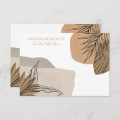 Terracotta Boho Floral Pampas Bedankkaart (Voorkant / Achterkant)