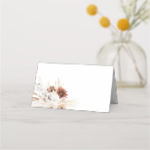 Terracotta Boho Floral Wedding Place Cards (Achterkant)