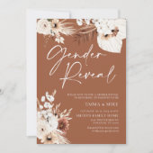 Terracotta Boho Gender Reopenbaarmakingsuitnodigin Kaart (Voorkant)