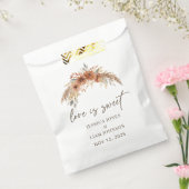 Terracotta Boho Herfst Bloemige Trouw De liefde is Bedankzakje (Gezegeld)