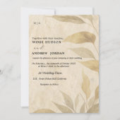 Terracotta Boho herfst loof huwelijksuitnodiging Kaart (Voorkant)