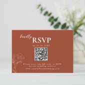 Terracotta Boho Itinerary, Rust Wedding rsvp Kaartje (Staand voorkant)
