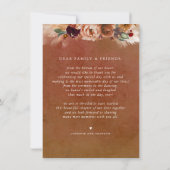 Terracotta Boho Mariage à deux côtés Merci photo (Dos)