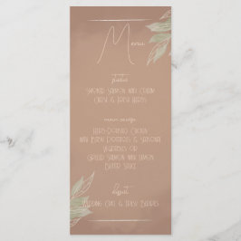 Terracotta Boho Minimalist Wedding Menu