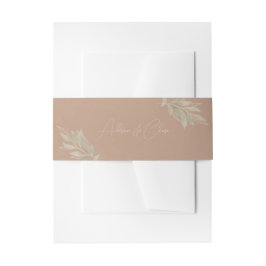 Terracotta Boho Minimalist Wedding Uitnodigingen Wikkel