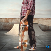 Terracotta Boho - Minimalistisch organisch blad Skateboard