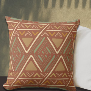 Terracotta Boho Mud Cloth Pattern Kussen