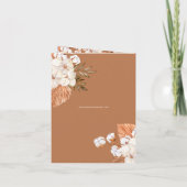 Terracotta Boho Pampas Arrondi Carte de remercieme (Dos)