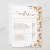 Terracotta Boho Pampas Floral Wedding Schoenenspel (Voorkant)