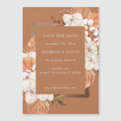 Terracotta Boho Pampas Orchids Save the Date (Voorkant)