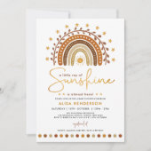 Terracotta Boho Rainbow & Sunshine Baby shower Kaart (Voorkant)
