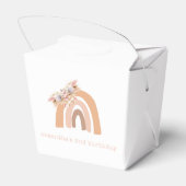 Terracotta Boho Regenboog Pampas Gras Verjaardag Bedankdoosjes (Achterkant)