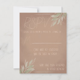 Terracotta Boho RSPV Card RSVP Kaartje