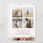 Terracotta Boho Save the Date Photo Bedankkaart (Voorkant)