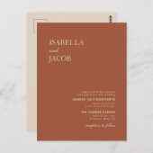 Terracotta Boho Uitnodiging (Voorkant / Achterkant)