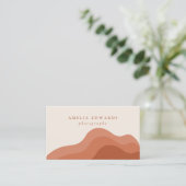 terracotta boho visitekaartje modern bedrijf (Staand voorkant)