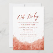 Terracotta Boho Waterverf Desert Baby shower Kaart (Voorkant)