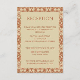 Terracotta Boho Wedding Informatiekaartje