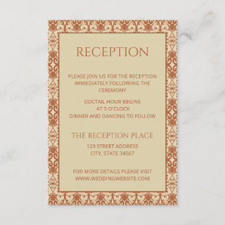 Terracotta  Boho Wedding Informatiekaartje