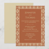 Terracotta  Boho Wedding Kaart (Voorkant / Achterkant)