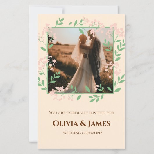 Terracotta Boho Wedding Menu card (Dos)