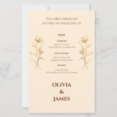 Terracotta Boho Wedding Menu card (Devant)