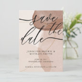 Terracotta Boho Wedding Save Date Custom Photo Save The Date (Staand voorkant)