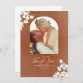 Terracotta Boho Wedding Two bedankt (Voorkant / Achterkant)