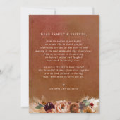 Terracotta Boho Wedding Two Sided Bedankt Foto (Achterkant)