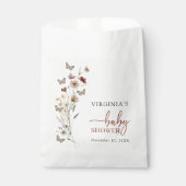 Terracotta Boho Wildflower Baby shower Bedankzakje (Voorkant)