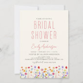 Terracotta Boho Wildflower Vrijgezellenfeest Elega Kaart (Voorkant)