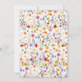 Terracotta Boho Wildflower Vrijgezellenfeest Elega Kaart (Achterkant)