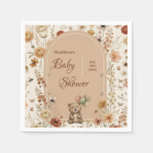 Terracotta Boog Florale Baby Shower Papieren