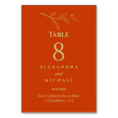 Terracotta Botanical Christian Wedding Kaart (Voorkant)