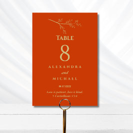 Terracotta Botanical Christian Wedding    Kaart