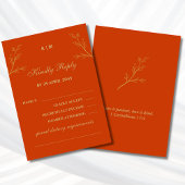 Terracotta Botanical Christian Wedding RSVP Card