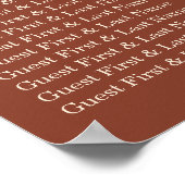 Terracotta Botanical Floral Welcome Wedding Poster (Hoek)