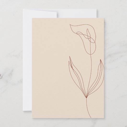 Terracotta Botanical Simple Boho Bedankkaart (Achterkant)