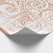 Terracotta Botanical Swirl Cadeaupapier (Hoek)