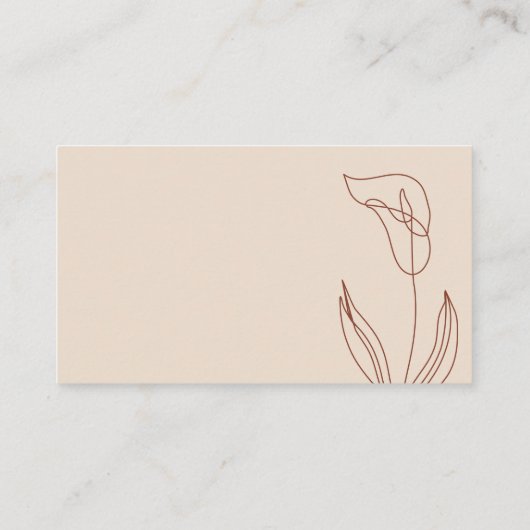 Terracotta Botanical Theme Boho brengt een boek me Informatiekaartje (Achterkant)