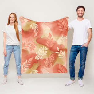 Terracotta Botanisch - Warm Aardse Bloemen (1) Fleece Deken