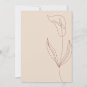 Terracotta Botanische Mail Virtuele Baby Shower Kaart (Achterkant)